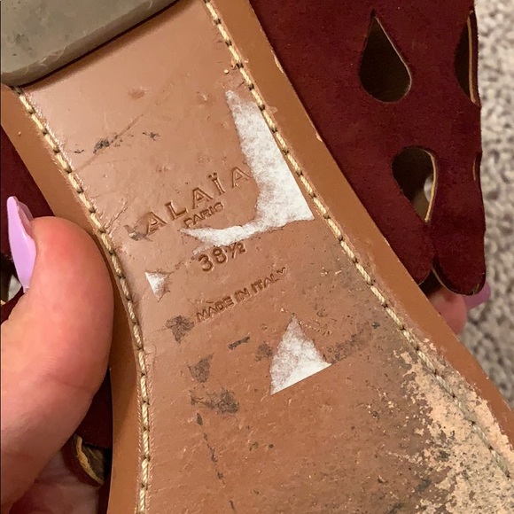 Alaia Black Suede Cut Out Sandals - Picture 5 of 8